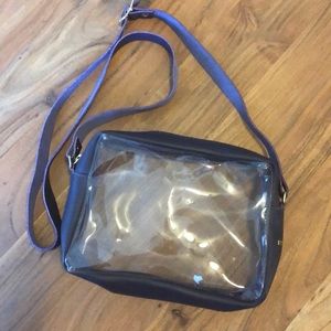 Flying Fox transparent purse in purple leather